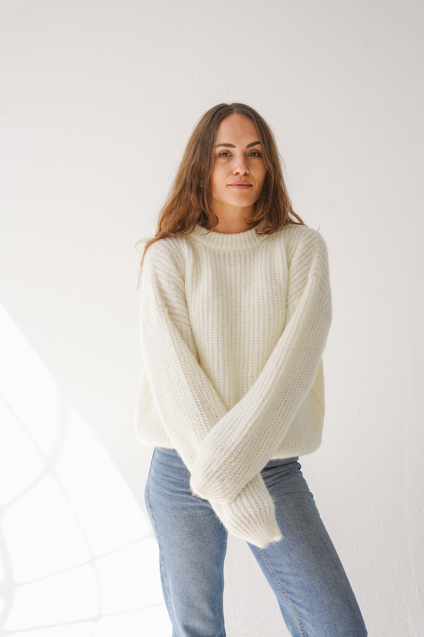 Mohair sweater ecru