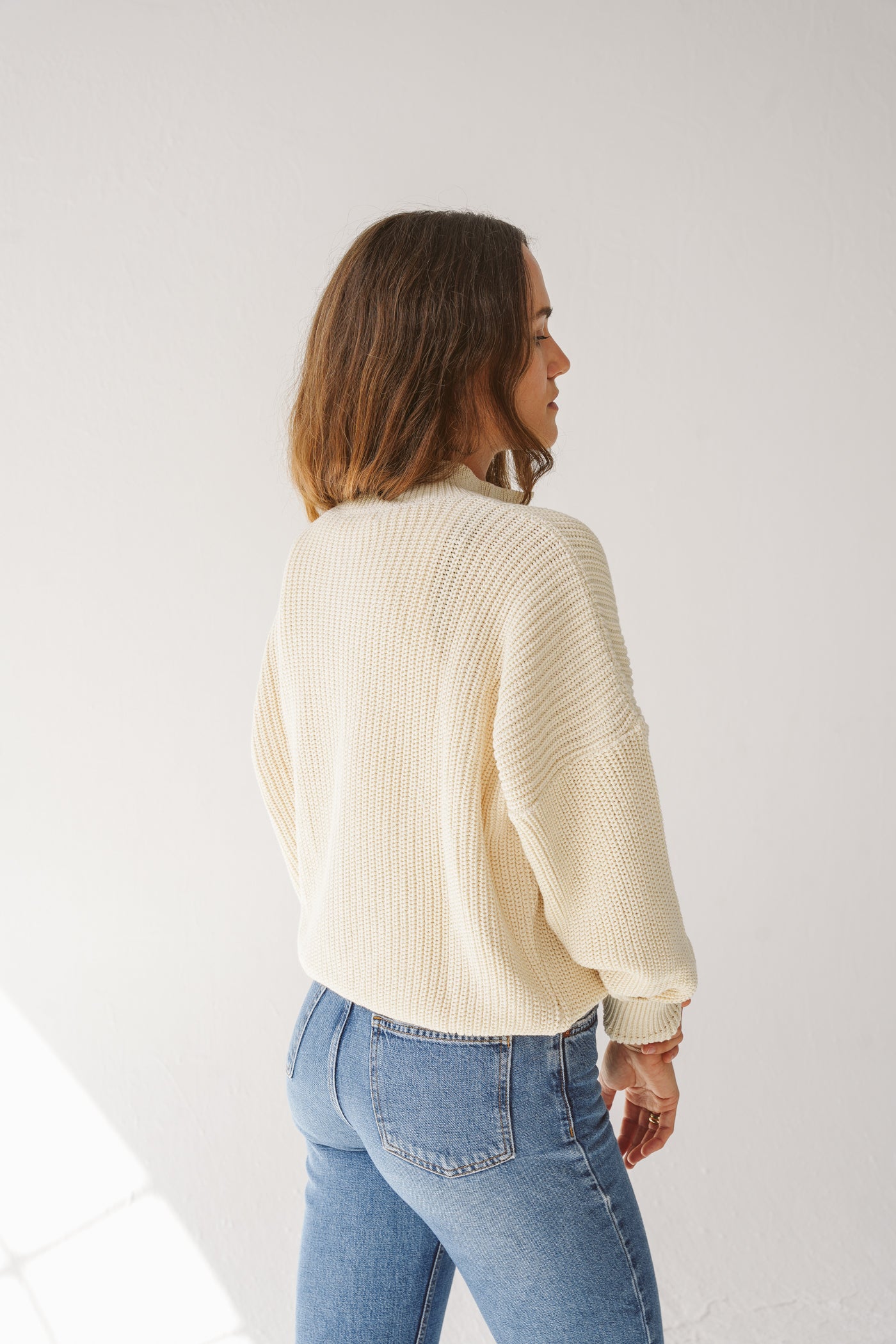 Cotton cardigan ecru