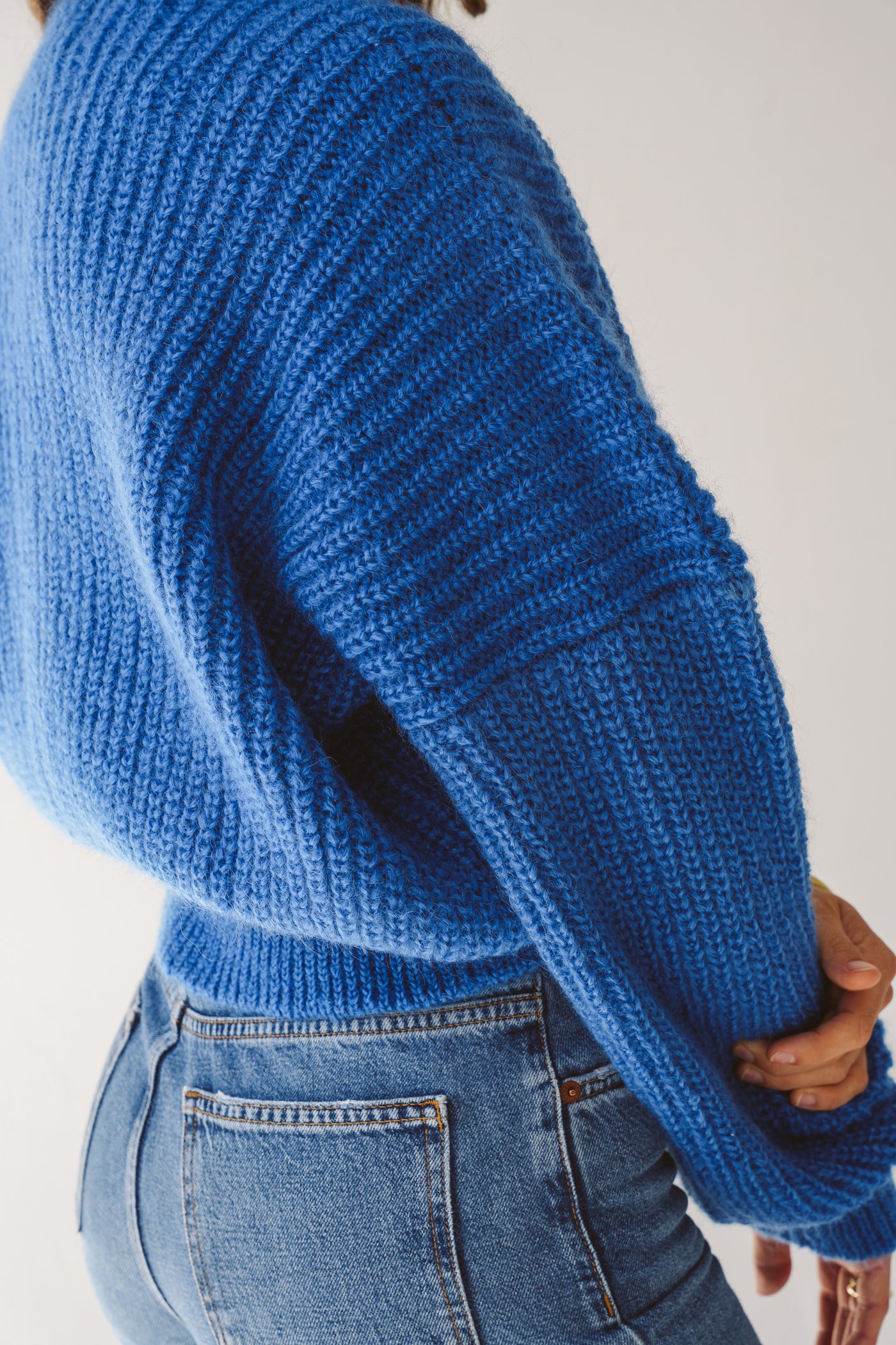 Mohair cardigan blue