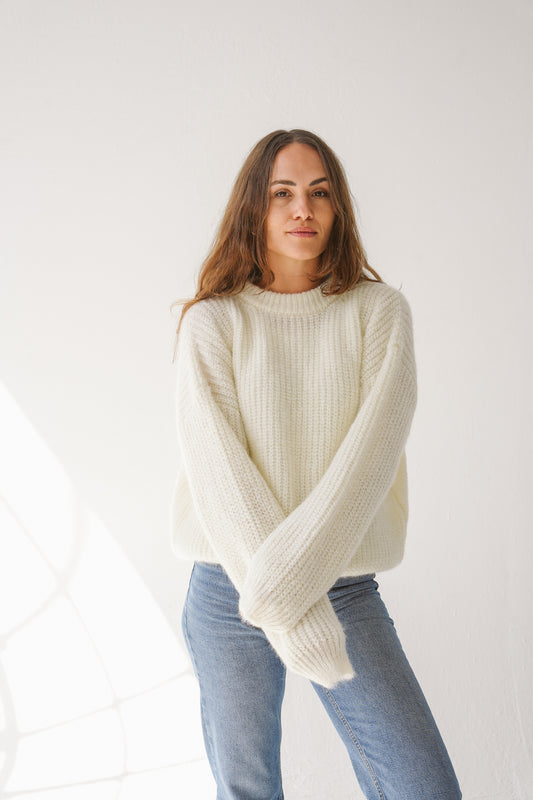Mohair sweater ecru