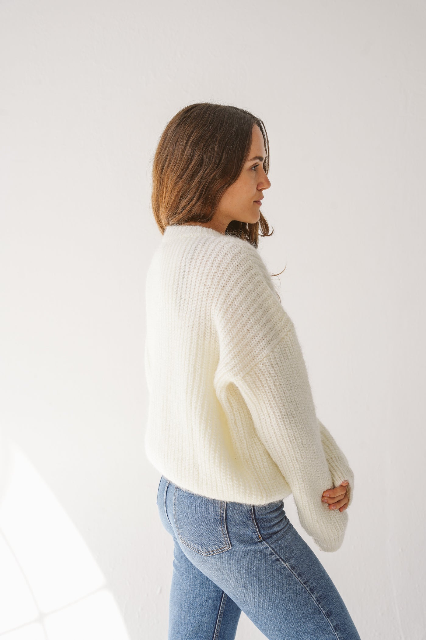 Mohair sweater ecru