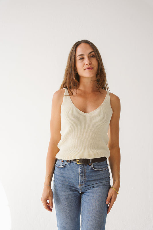 Tank top ecru