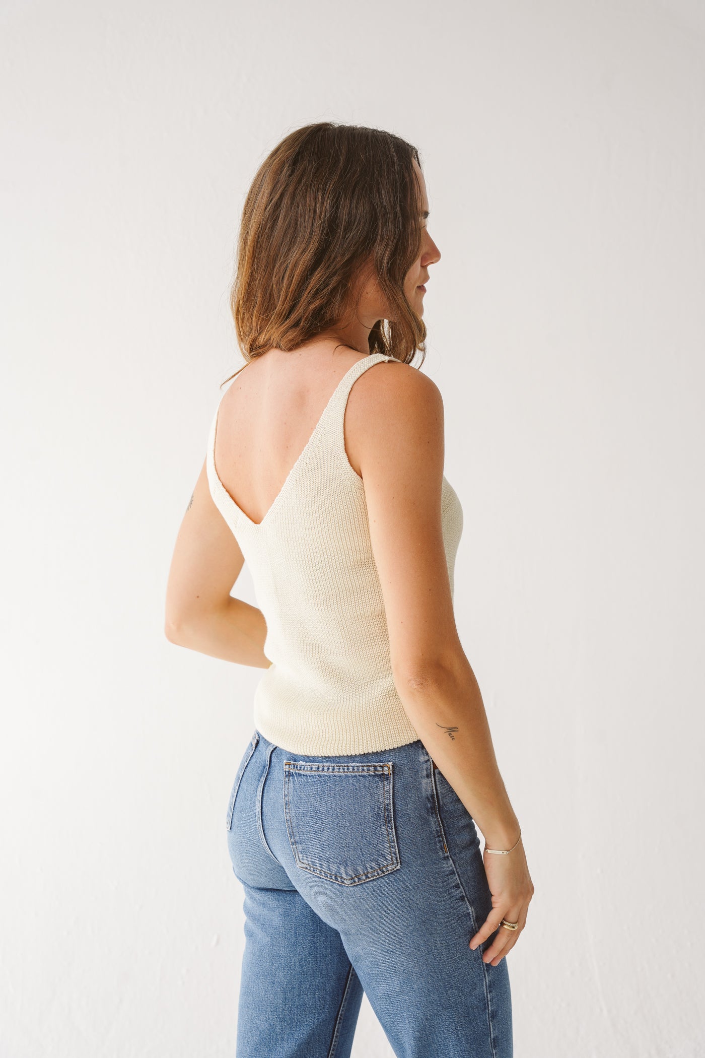 Tank top ecru