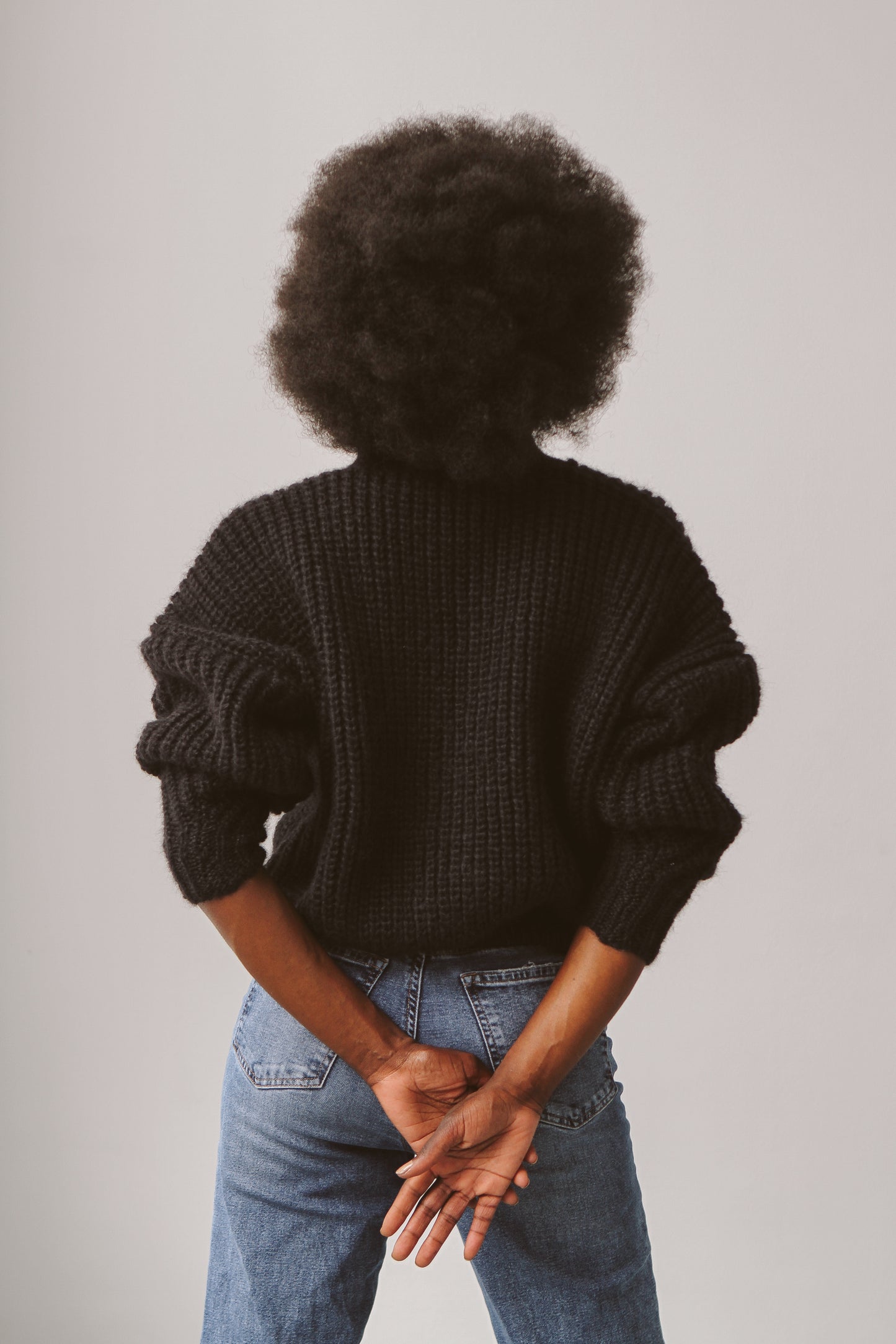 Mohair cardigan black