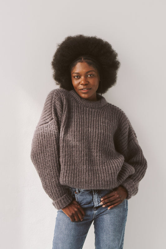 Mohair sweater anthracite