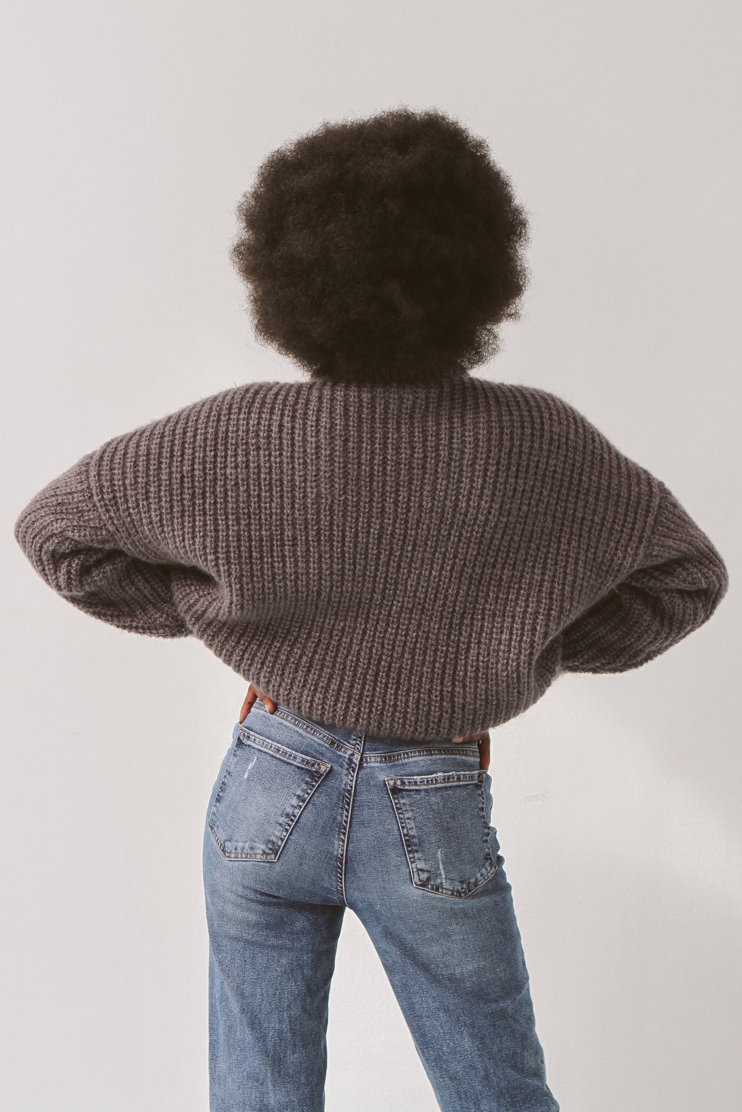 Mohair sweater anthracite