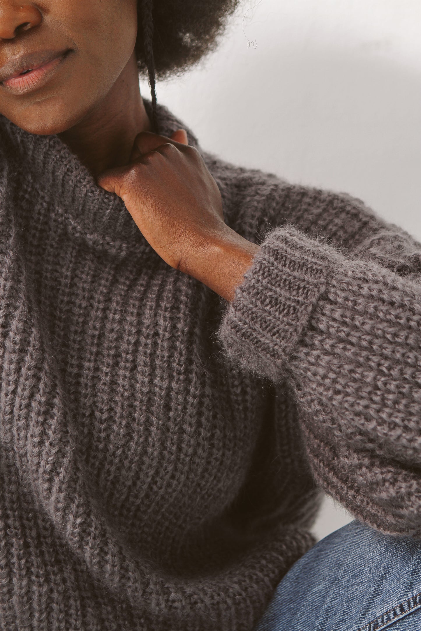 Mohair sweater anthracite