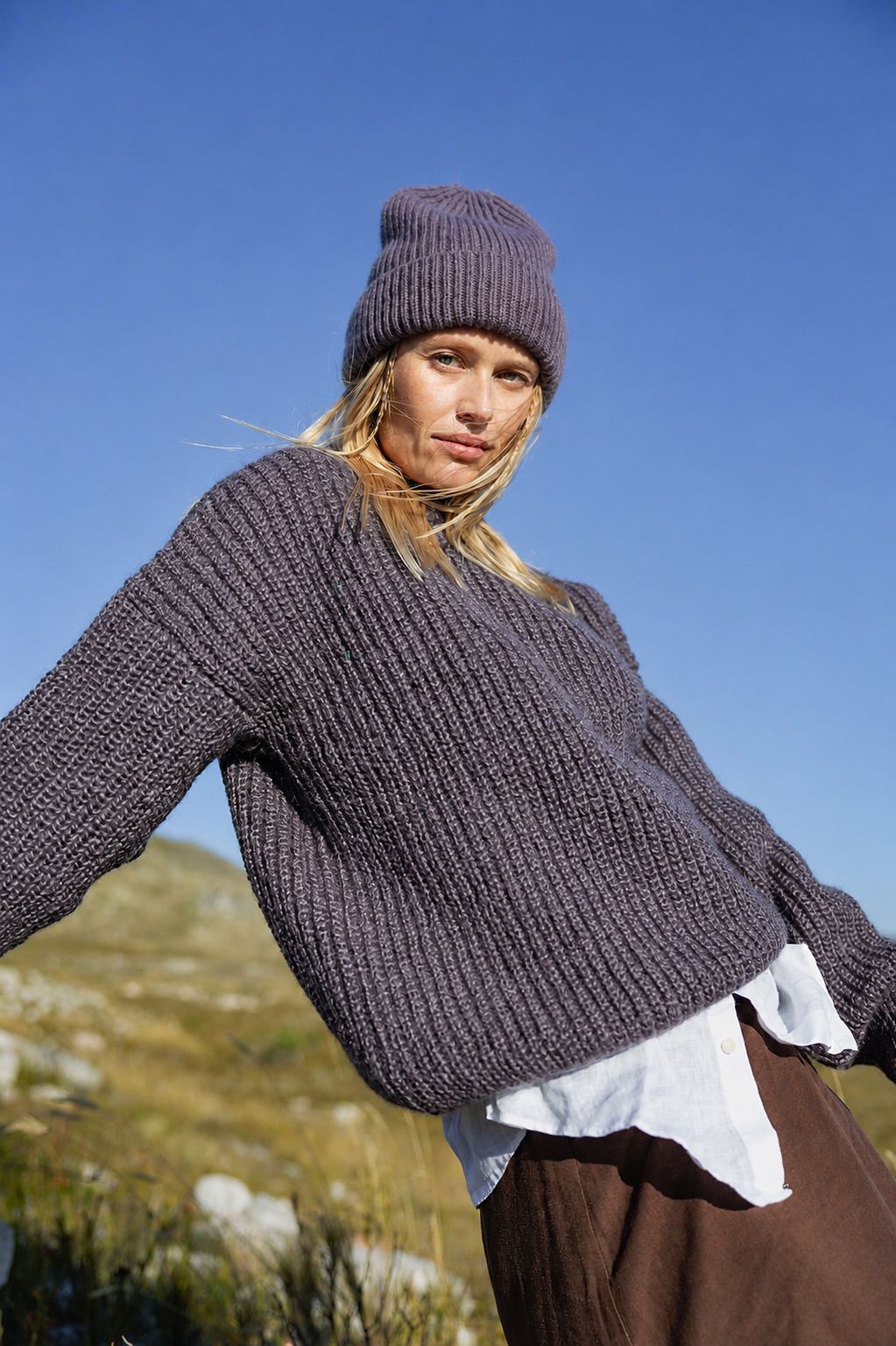 Mohair beanie anthracite
