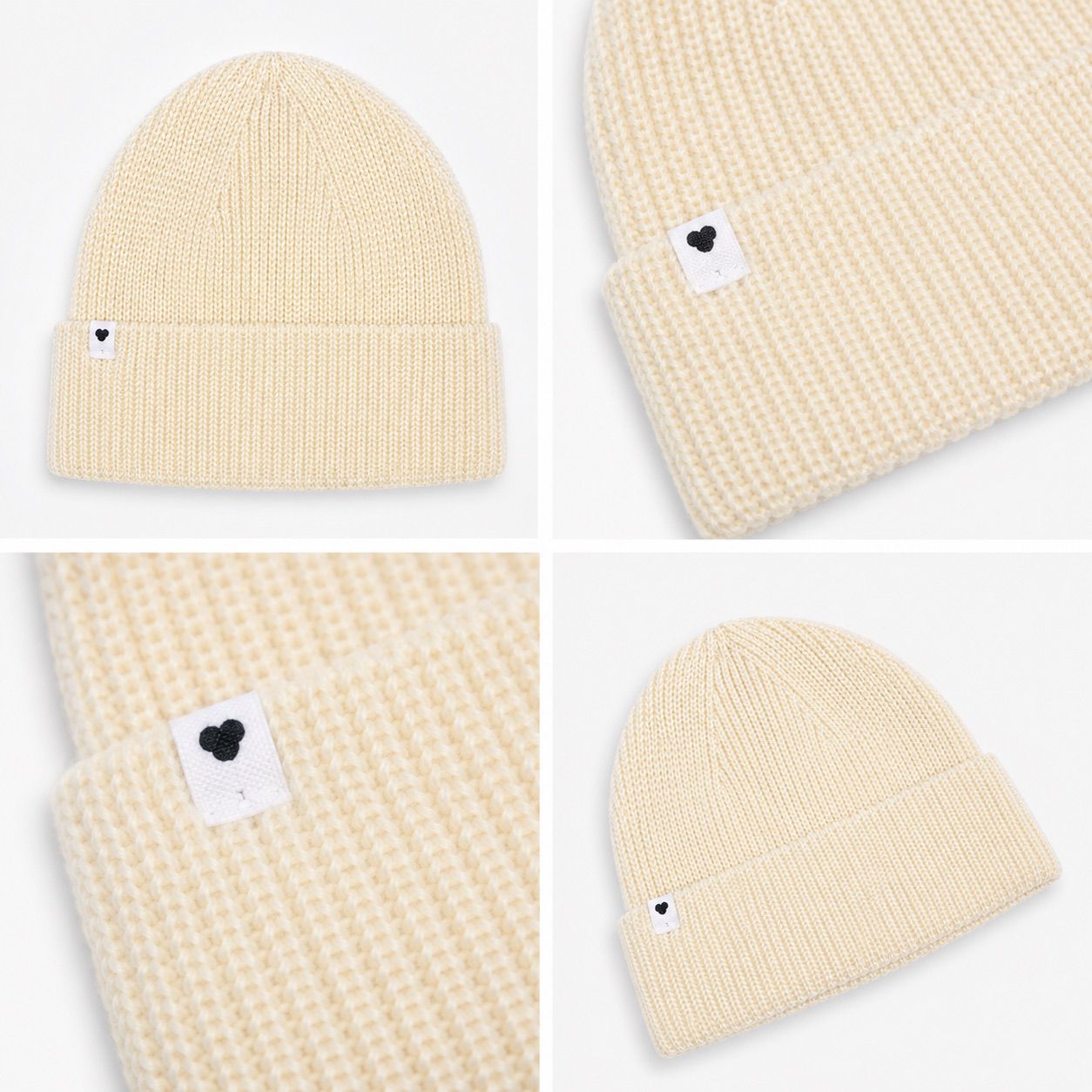 Mohair beanie ecru