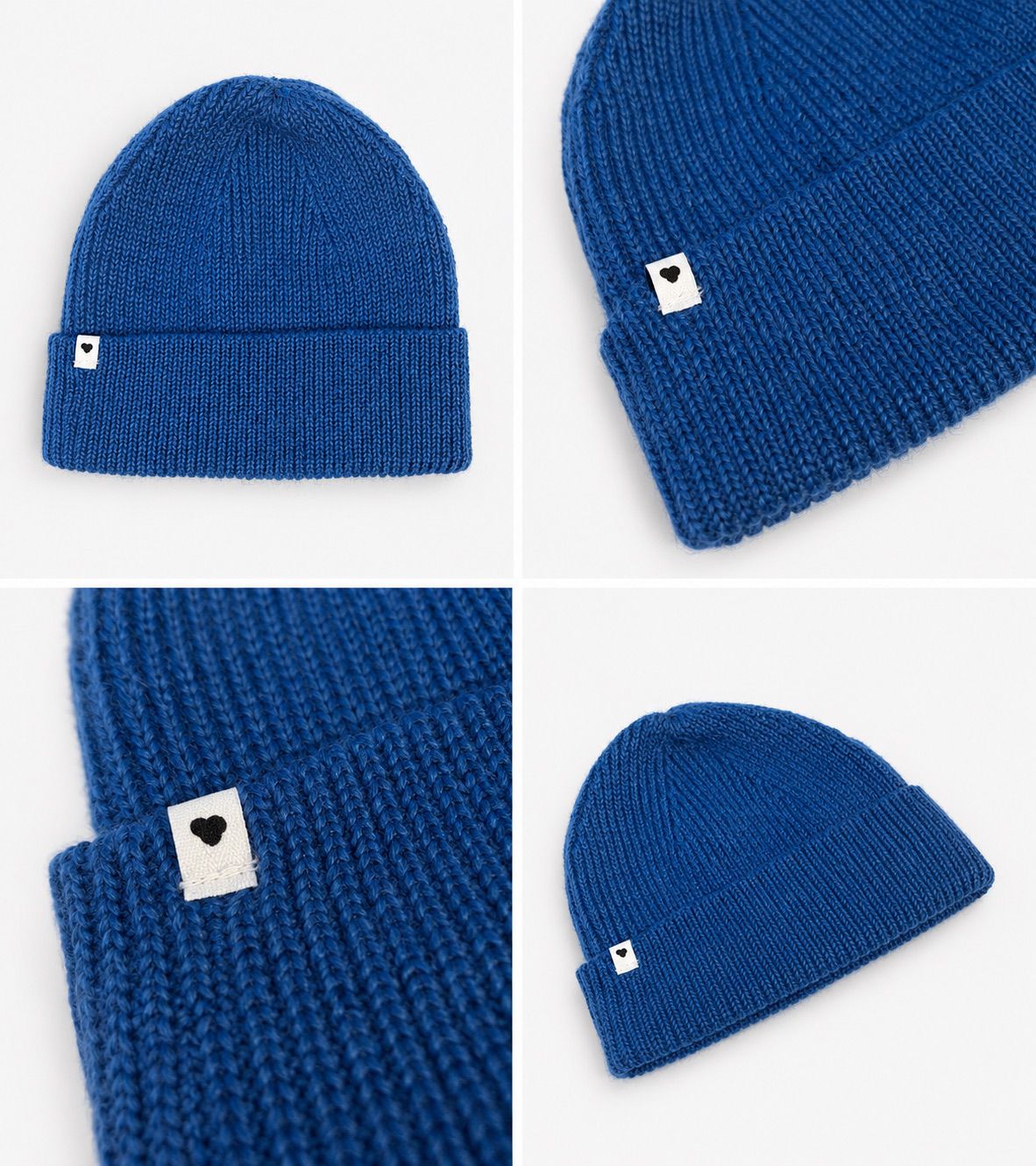 Mohair beanie blue